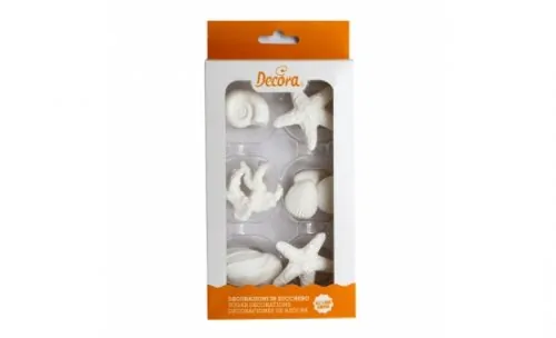 Suikerdecoraties sea shells large 9 stuks