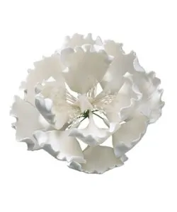 Gumpaste Peony wit - 10 cm