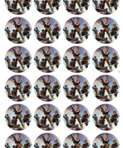 Eetbare Cupcakeprint Fortnite 1 - 24 cupcake rondjes