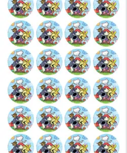 Eetbare Cupcakeprint Woezel en Pip 3 - 24 cupcake rondjes