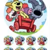 Eetbare taartprint woezel en pip 4 - 18cm + 8 cupcake rondjes bij cake, bake & love 2