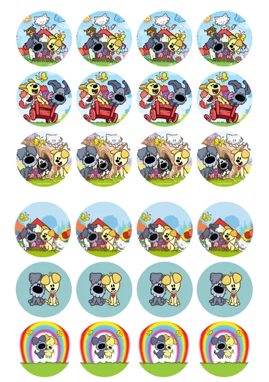 Eetbare cupcakeprint woezel en pip mix - 24 cupcake rondjes bij cake, bake & love 5 Eetbare cupcakeprint woezel en pip mix - 24 cupcake rondjes
