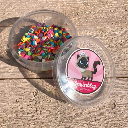 Sprinkley sprinkles - confetti neon hartjes 80 gram bij cake, bake & love 5