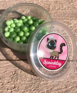 Sprinkley sprinkles - parels 9mm 100 gram groen bij cake, bake & love 7