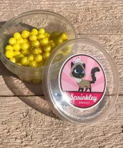 Sprinkley sprinkles - parels 9mm 100 gram geel bij cake, bake & love 7