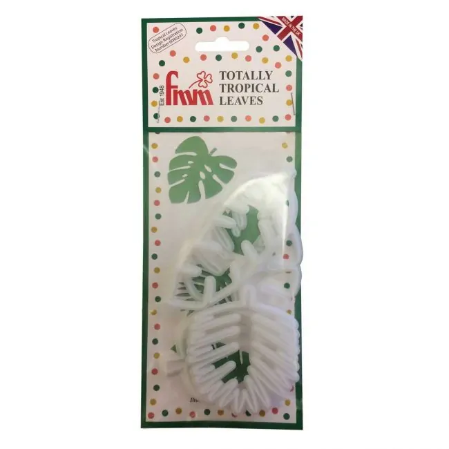 Fmm cutter totally tropical leaves set/4 bij cake, bake & love 5 Fmm cutter totally tropical leaves set/4