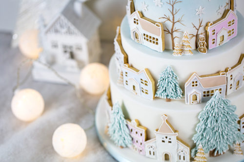 Karen davies mould - winter village bij cake, bake & love 8