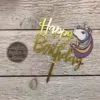 Caketopper happy birthday unicorn head bij cake, bake & love 2