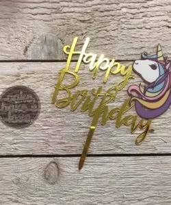 Caketopper Happy Birthday Unicorn head