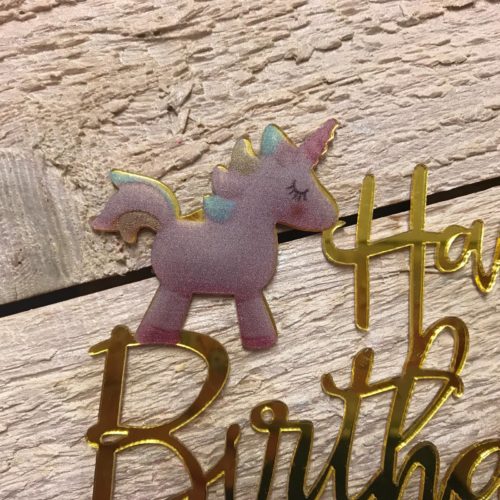 Caketopper happy birthday unicorn bij cake, bake & love 7