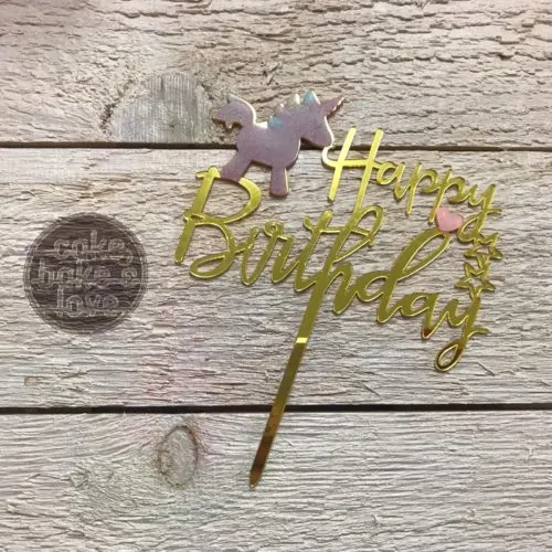 Caketopper happy birthday unicorn