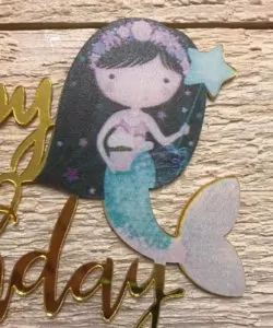 Alternative view of Caketopper Happy Birthday Zeemeermin