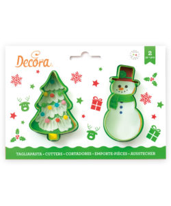 Christmas tree & Snowman cookie cutter set