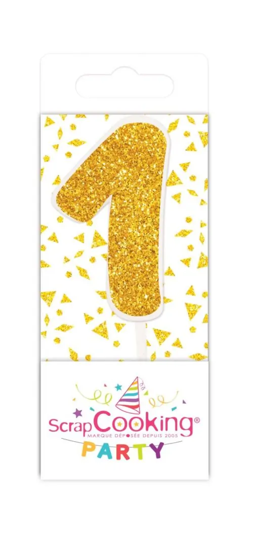 Mini kaarsje goud 1