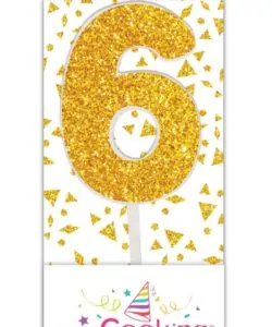 Mini kaarsje goud 6