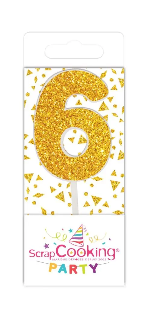 Mini kaarsje goud 6