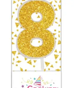 Mini kaarsje goud 8