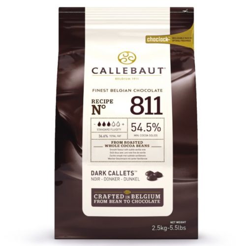 Callebaut chocolade callets -puur- 2,5 kg
