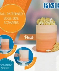 Pme tall patterned edge side scraper -pleat- bij cake, bake & love 9 Pme tall patterned edge side scraper -pleat- (3)