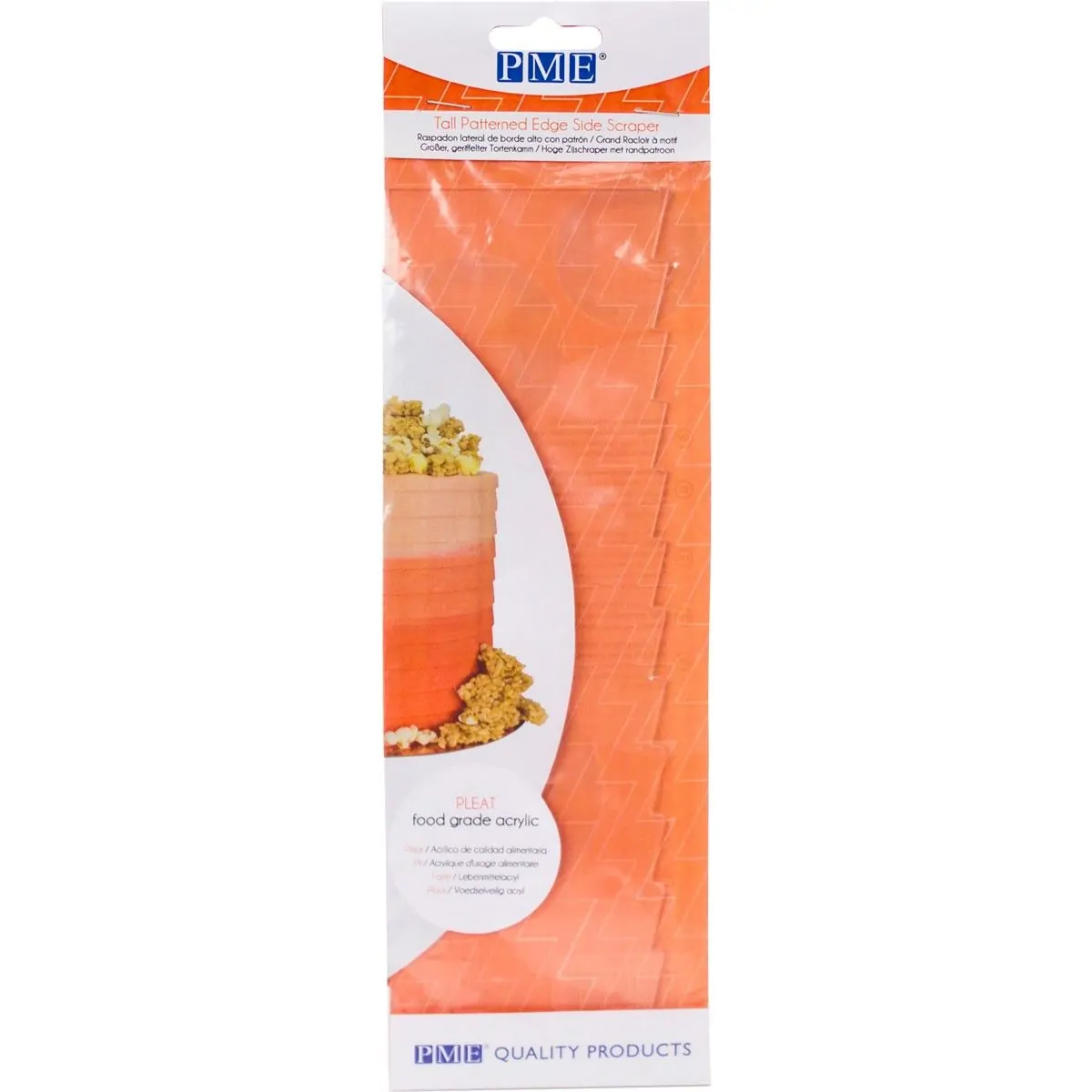 Pme tall patterned edge side scraper -pleat- bij cake, bake & love 5 Pme tall patterned edge side scraper -pleat-