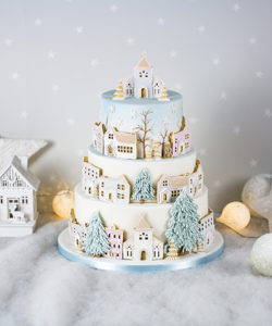 Karen davies mould - winter village bij cake, bake & love 12