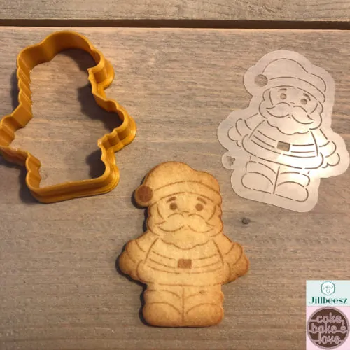 Uitsteker + stencil set kerstman