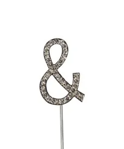 Caketopper strass &-teken