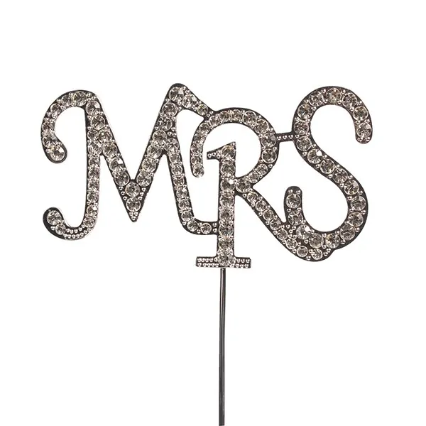 Caketopper strass mrs bij cake, bake & love 4 Caketopper strass mrs