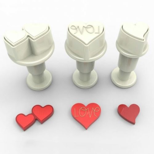 Dekofee mini plungers hearts set set/3