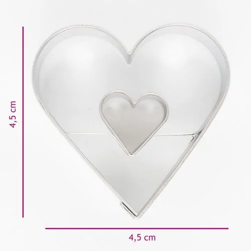 Koekjes uitsteker hart in hart 4,5 cm (2)