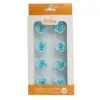 Suikerdecoraties 8 licht blauwe rozen 2 cm bij cake, bake & love 3