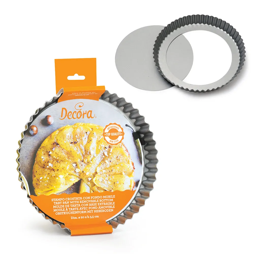 Decora non-stick tart pan 25 x 3,5 cm (removable bottom) bij cake, bake & love 3 Non-stick tart pan 25 x 3,5 cm (removable bottom)