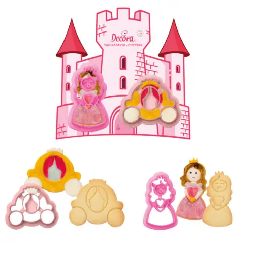 Koekjesuitsteker set prinses en koets