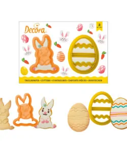 Koekjesuitsteker set Konijntje en Paasei
