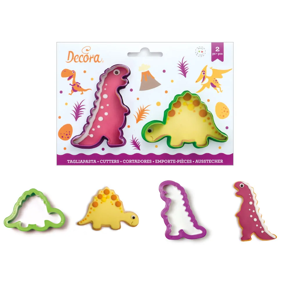 Koekjesuitsteker set dino's 2 bij cake, bake & love 3 Koekjesuitsteker set dino's 2