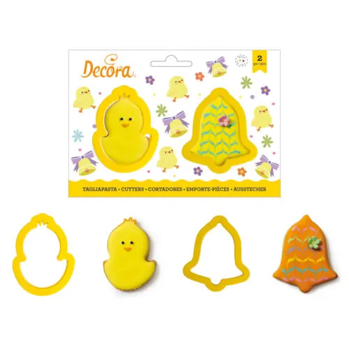 Koekjesuitsteker set kuikentje en klokje