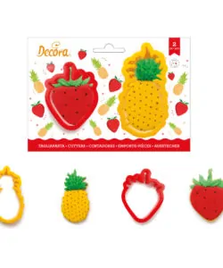 Koekjesuitsteker set Ananas en Aardbei