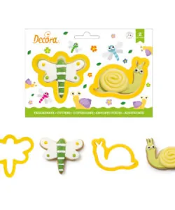 Koekjesuitsteker set Libelle en Slak