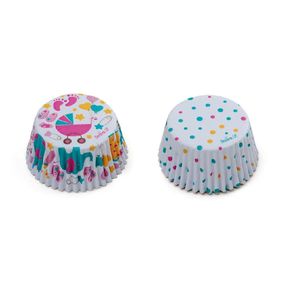Baking cups baby shower 36 stuks bij cake, bake & love 3 Baking cups baby shower 36 st