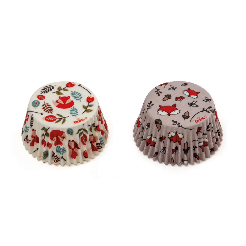 Baking cups vosje 36 stuks bij cake, bake & love 3 Baking cups vosje 36 st