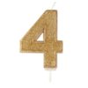 Kaarsje goud sparkle 4