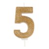 Kaarsje goud sparkle 5
