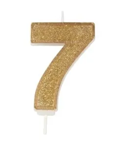 Kaarsje Goud Sparkle 7