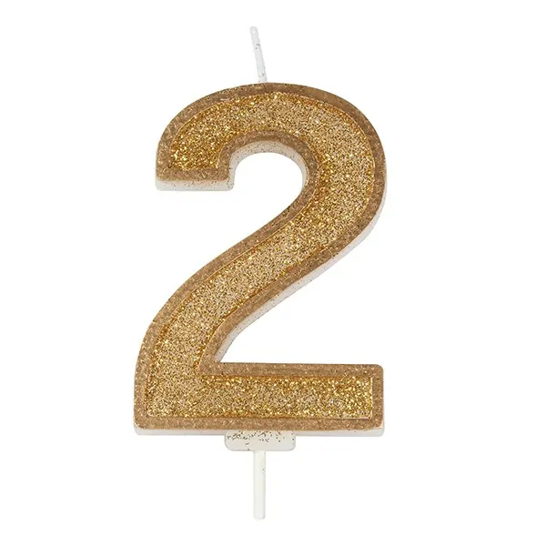 Kaarsje goud sparkle 2 bij cake, bake & love 4 Kaarsje goud sparkle 2