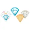 Diamond plastic cookie cutter