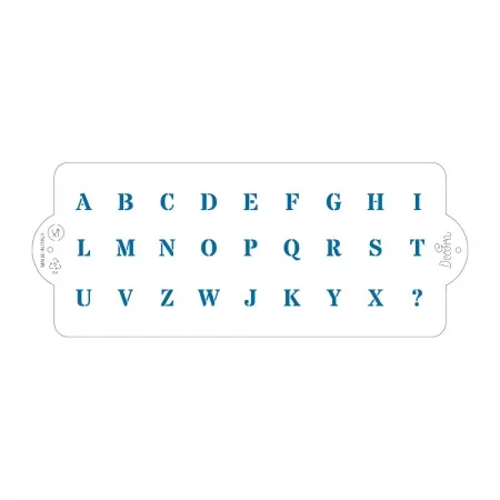 Decora stencil alphabet 10 x 25 cm bij cake, bake & love 3 Stencil alphabet 10 x 25 cm
