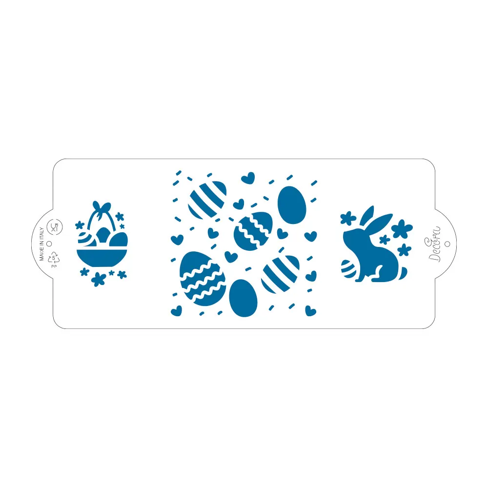Decora stencil pasen 10 x 25 cm bij cake, bake & love 3 Stencil pasen 10 x 25 cm