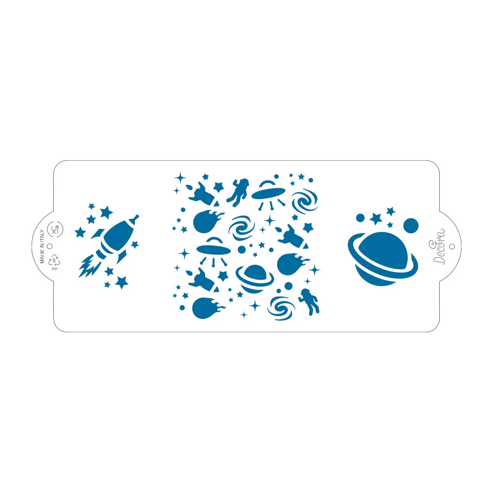 Decora stencil space 10 x 25 cm bij cake, bake & love 3 Stencil space 10 x 25 cm