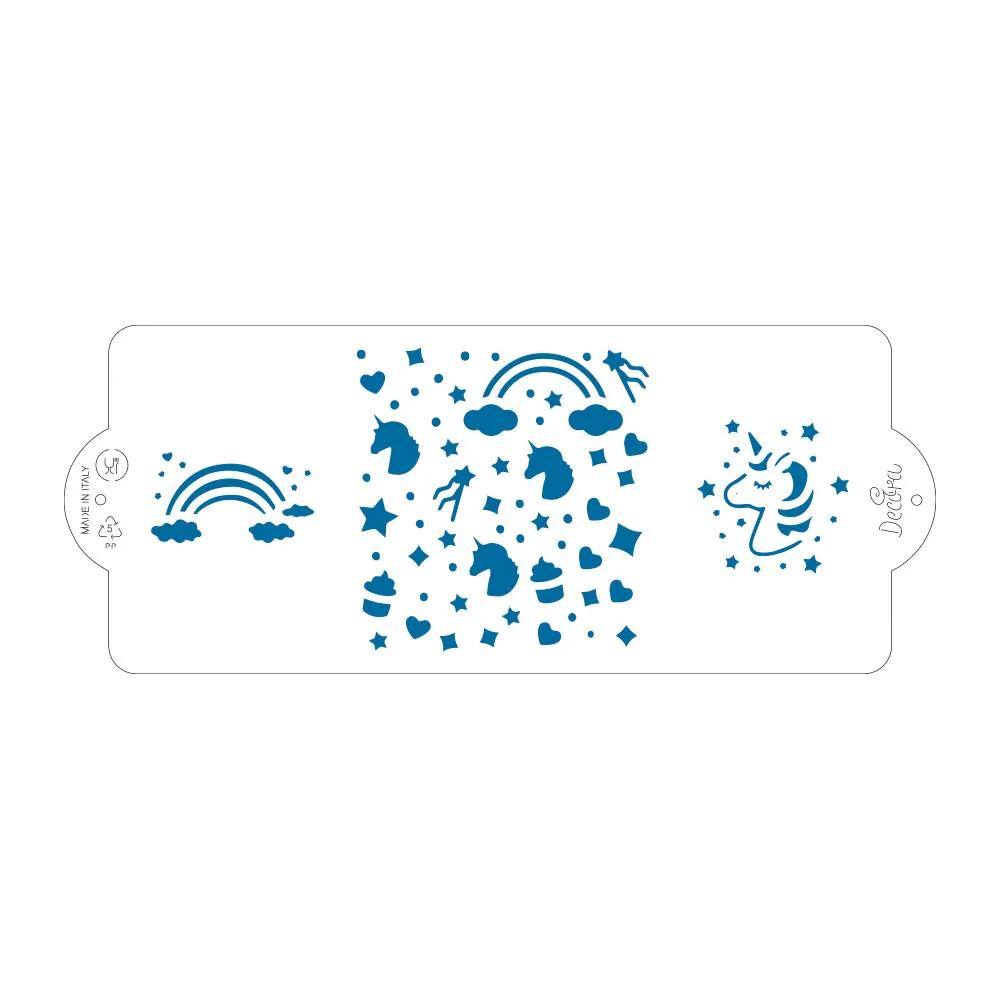 Decora stencil eenhoorn 10 x 25 cm bij cake, bake & love 3 Stencil eenhoorn 10 x 25 cm