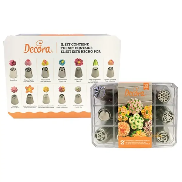 Decora direct flowers nozzles box set - nr. 2 bij cake, bake & love 4 Decora direct flowers nozzles box set - nr. 2 (2)